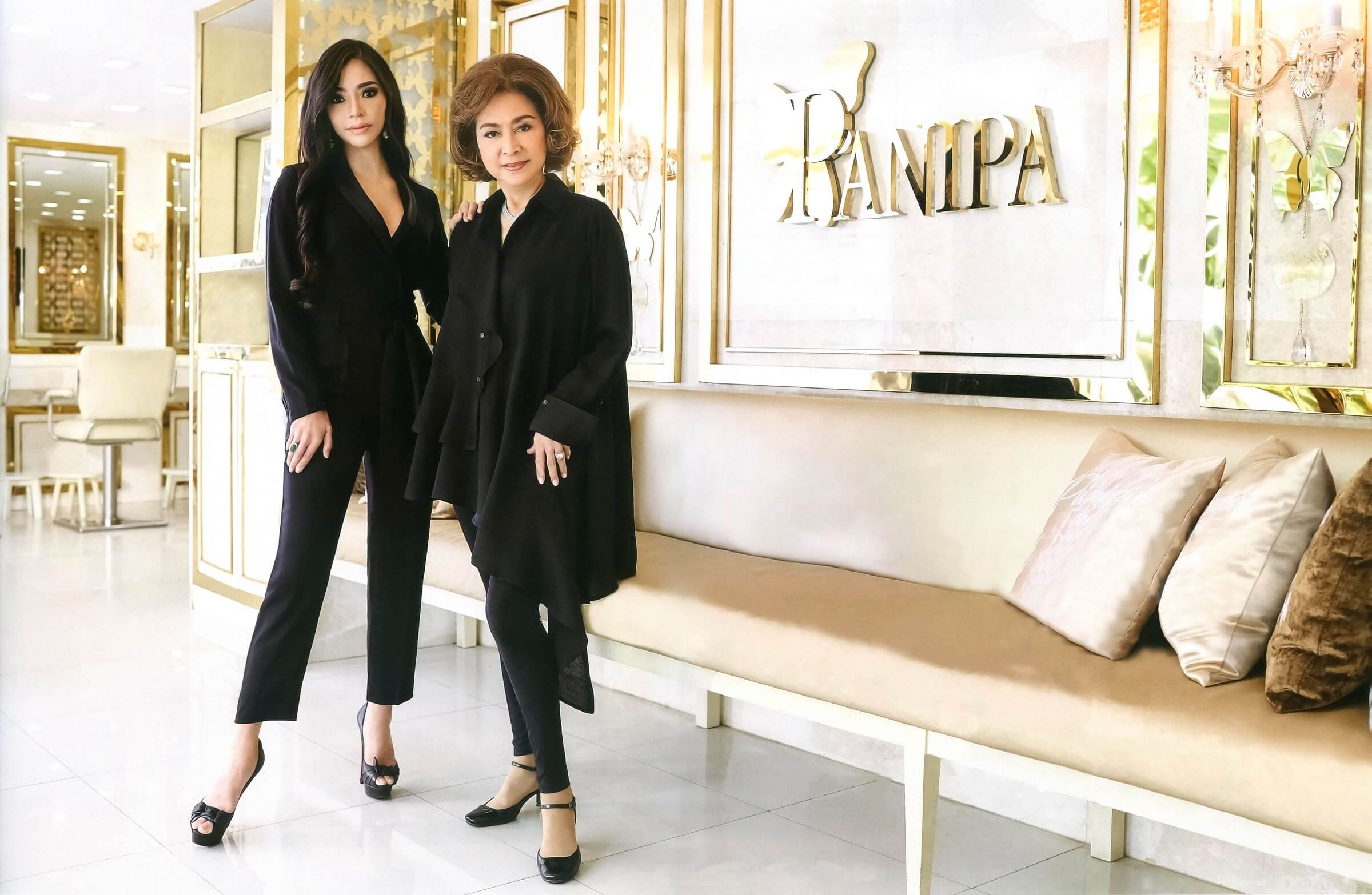 PANIPA salon founders standing inside the salon
